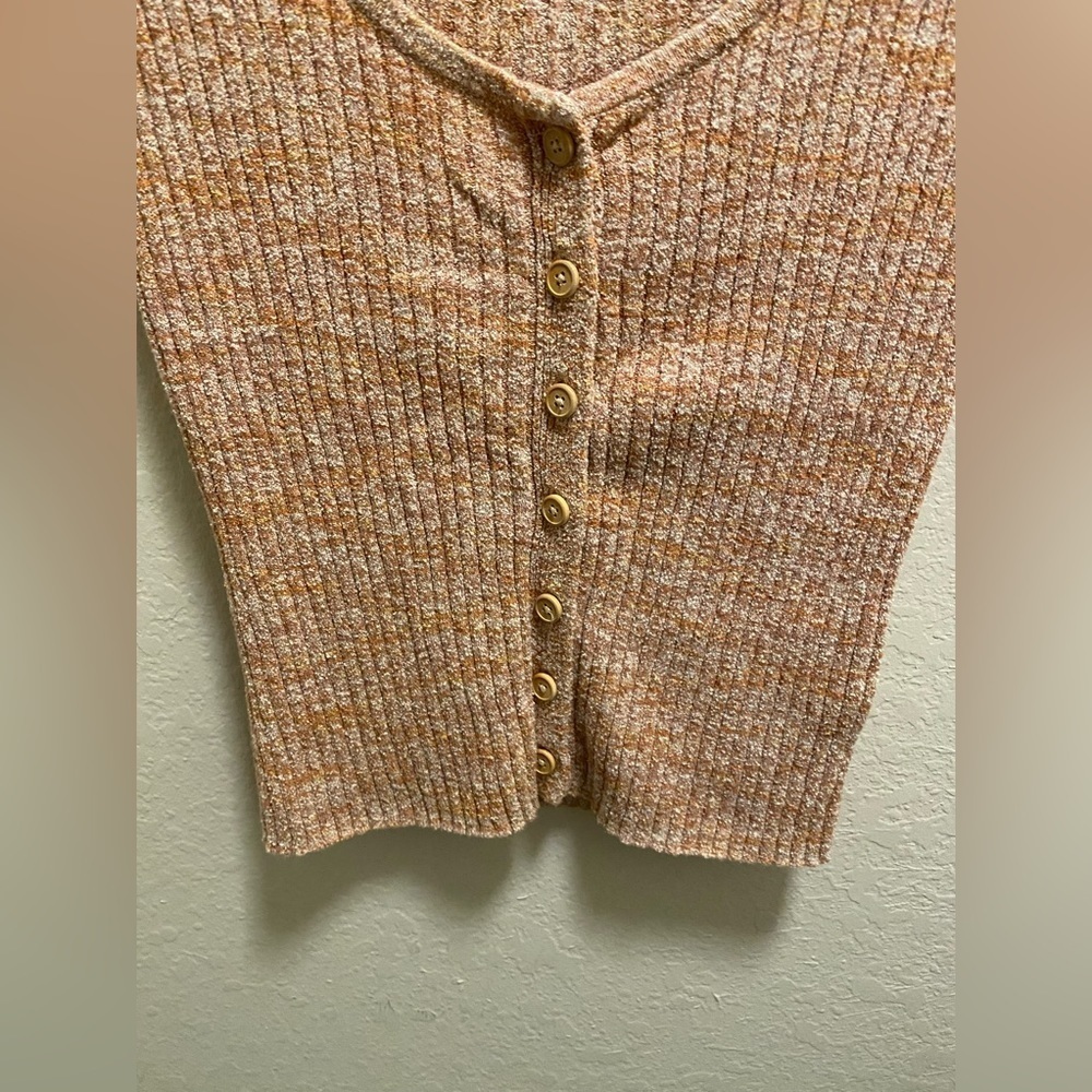 Madewell Marled Shaw Button-Front Sweater Tee - Picture 3 of 7